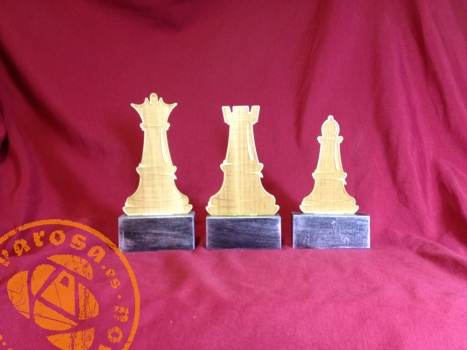Diseño en madera para ajedrez