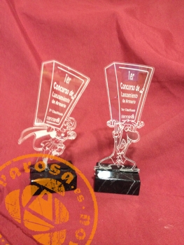 Closet throw competition trophies