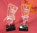 Closet throw competition trophies