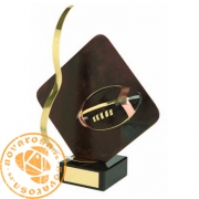 Brass design figure - American Football/Rugby