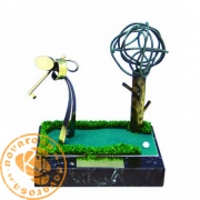 Brass design figure - Golf