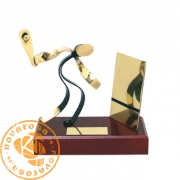Brass design figure - Basque Pelote (Paddle)