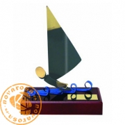 Brass design figure - Sailing