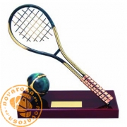Brass design figure - Tennis