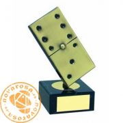 Brass design figure - Dominoes