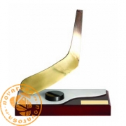 Brass design figure - Ice Hockey