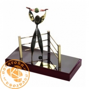 Brass design figure - Boxing/Fight