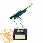 Brass design figure - Pistol Shooting