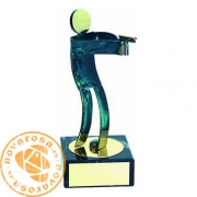 Brass design figure - Pistol Shooting