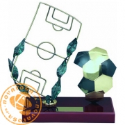 Brass design figure - Soccer