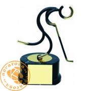 Brass design figure - Hockey