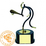 Brass design figure - Basque Pelote (Paddle)
