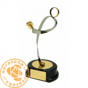 Brass design figure - Table Tennis