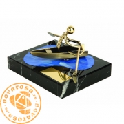 Brass design figure - Rowing