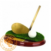 Figura de diseño en latón - Golf