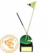 Brass design figure - Golf