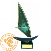 Brass design figure - Windsurfing