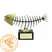 Brass design figure - Fishing
