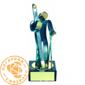Brass design figure - Ski