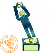 Brass design figure - Soccer Goalkeeper