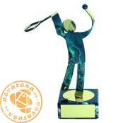 Brass design figure - Tennis