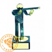 Brass design figure - Shotgun Shooting