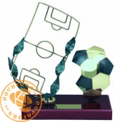 Brass design figure - Soccer