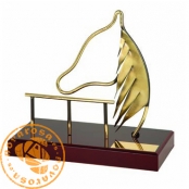 Brass design figure - Horse Riding