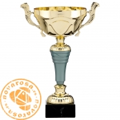 Golden classic cup with handles