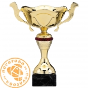 Golden classic cup with handles
