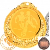 Zamak Medal with disc and ribbon