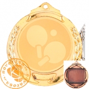 Medalla de zamak con disco y cinta